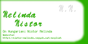 melinda nistor business card